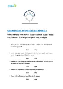 Vaccination Questionnaire grippe Anjelin  CPIAS Pays de la Loire